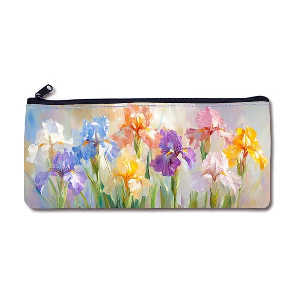 Blomma Iris Målning Pennfodral,Kosmetikväska