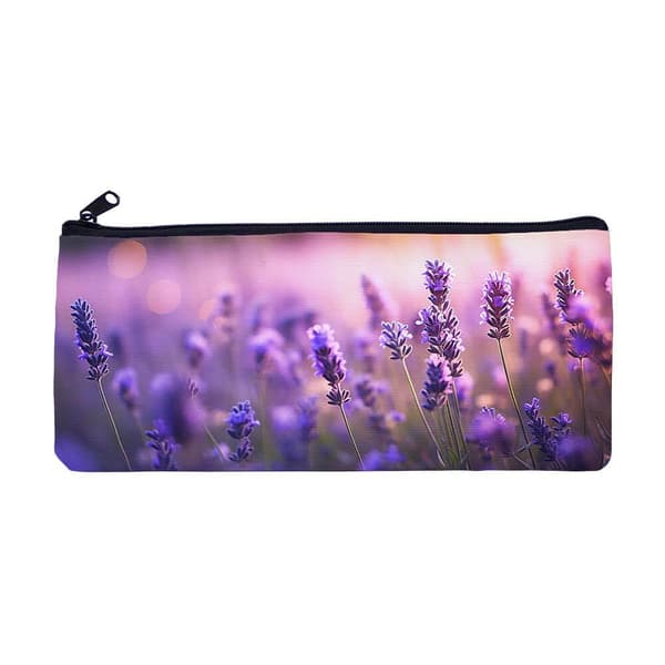 Blomster Lavendel Blyantveske,Kosmetikkpose