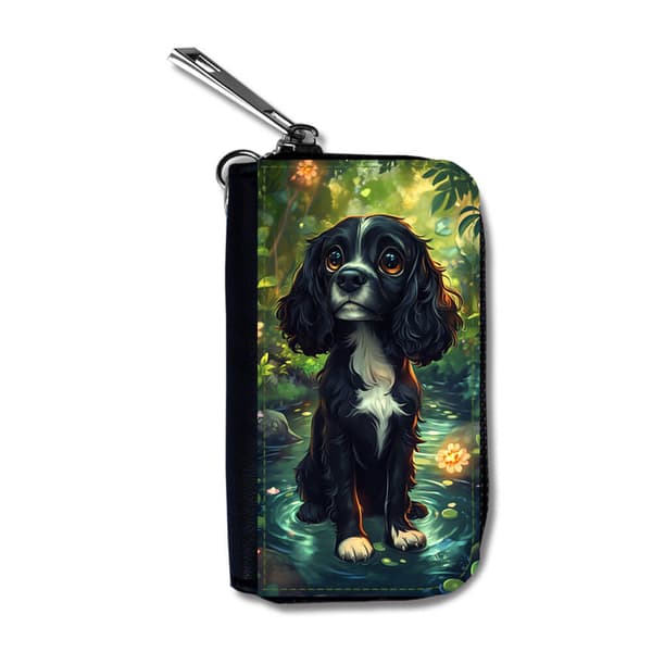 Barn Söt Tecknad Cocker Spaniel Hund Bilnyckelfodral