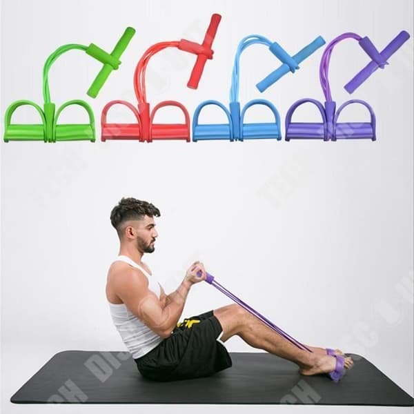 TD® Elastiskt motstånd, dragrep Träning Stark Hemgym Sportträning Elastiska band - Modell: Röd