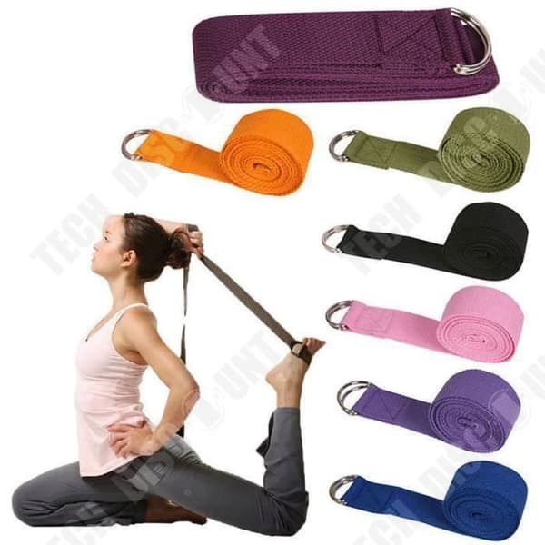 TD® 180 cm justerbar D-ring Gym midja Sport Yoga Stretch Benrem Fitnessbälte Hemtillbehör 412