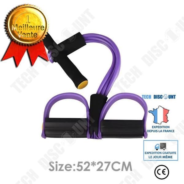 TD® Home Gym Belly Trainer Sportträningsband Yoga Elastiskt motstånd - Modell: LILA - HSJSZHA0