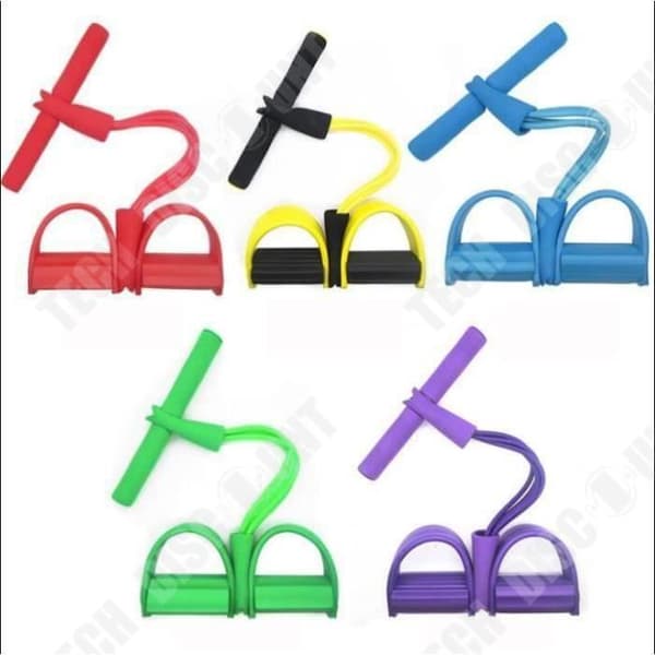 TD® 4 gummirör Fitness Elastisk mage Hemgym Sportutrustning Dragrep - Modell: röd