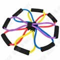 Miniatyrbild 4 av 4: TD® 2020 New Unisex Home Office Sport 8 Shape Pull Rope Tube Fitness Elastic Workout b - Modell: LILA