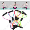 Miniatyrbild 2 av 4: TD® 2020 New Unisex Home Office Sport 8 Shape Pull Rope Tube Fitness Elastic Workout b - Modell: LILA