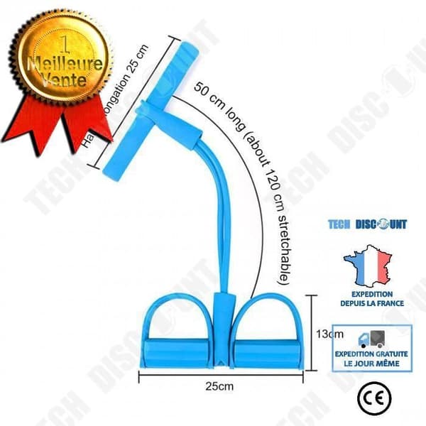 TD® Blue Version - Elastiska dragrep Träningsroddare Belly Resistance Band Hemgym Sport Träningsband