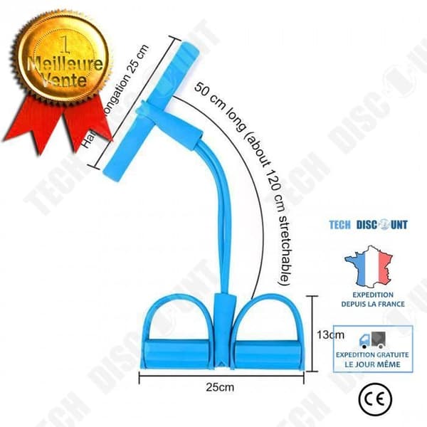 TD® Blue Version - Elastiska dragrep Träningsroddare Belly Resistance Band Hemgym Sport Träningsband