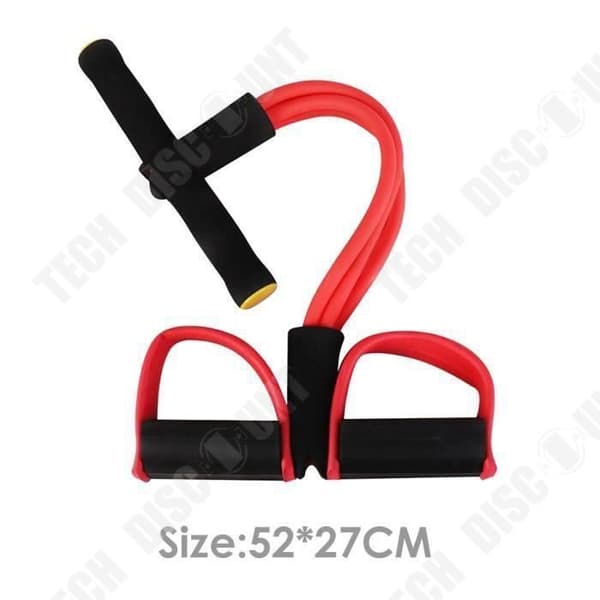 TD® Belly Trainer Home Gym Sport Training Band Yoga Elastic Resistance - Modell: Röd