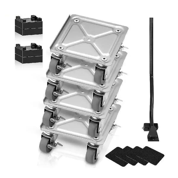 4st 500 lbs lastkapacitet 360° roterande möbelflyttare kit, robust konstruktion, säker design, lätt att använda