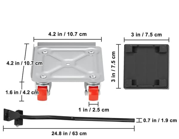 4st 250 lbs lastkapacitet 360° roterande möbelflyttare kit, robust konstruktion, säker design, lätt att använda