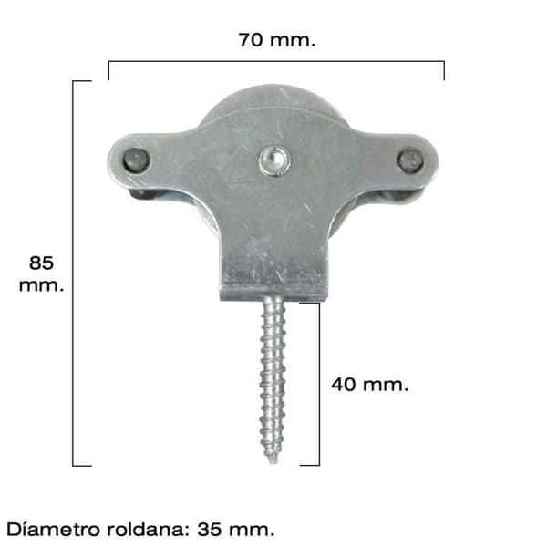 Wolfpack klädstångsremskiva förzinkad 40 mm Metalldragskiva