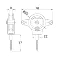Miniatyrbild 4 av 5: AMIG 692 | Metallpulley 4 | Ø39 mm | Stål | Zinkad