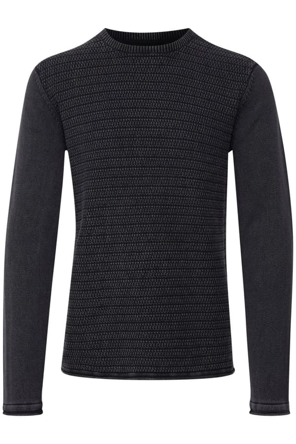 Blend - Tröja 20712894 Struktur framtill Mörkgrå S