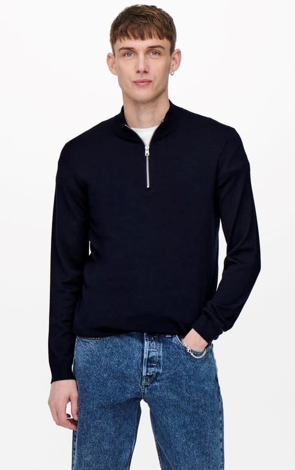 Only & Sons - onsWyler Half Zip Knit