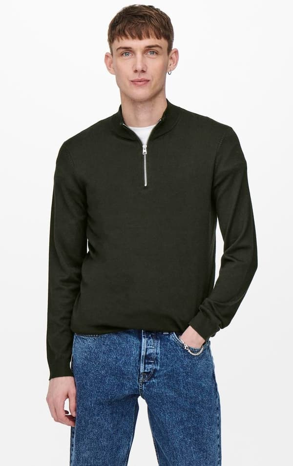 Only & Sons - onsWyler Half Zip Knit