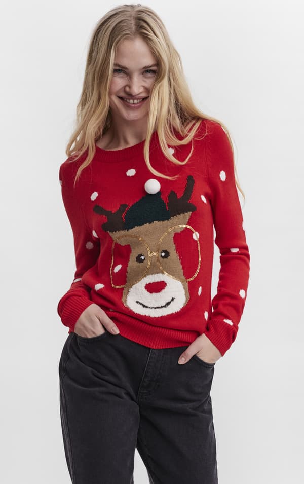 Vero Moda - vmTinsel O-neck Blouse Xmas