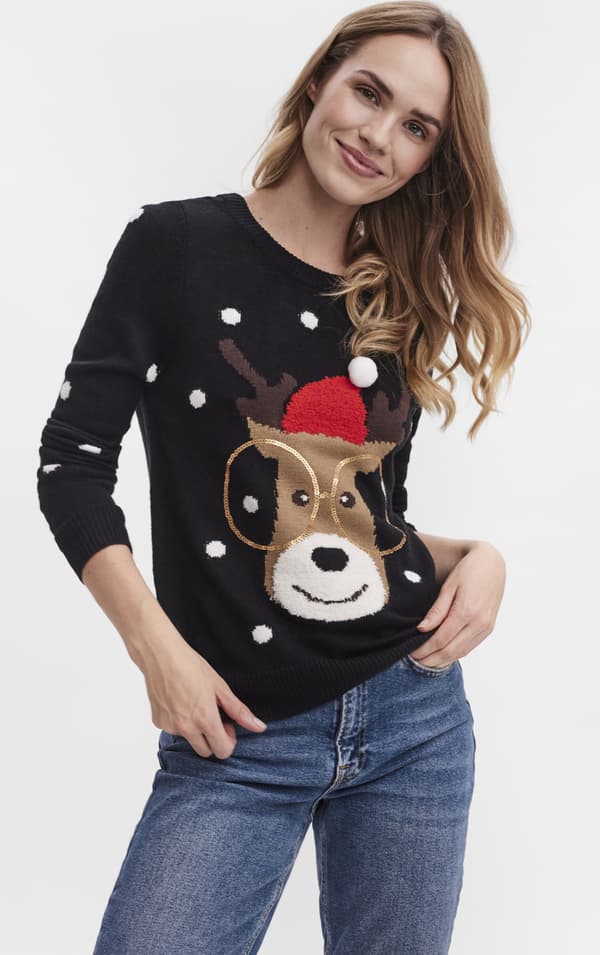 Vero Moda - vmTinsel O-neck Blouse Xmas