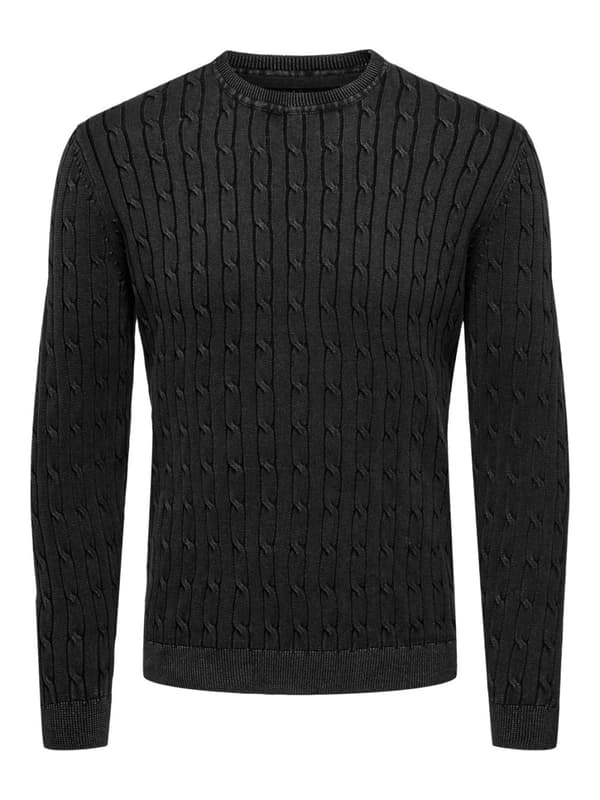 Only & Sons - onsRobert Cable Wash Knit