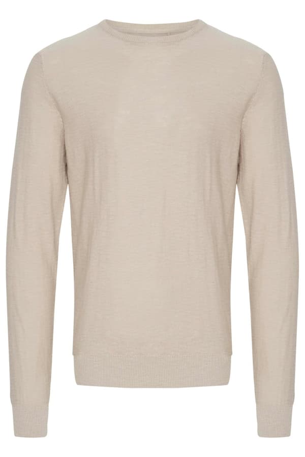 Blend - Tröja 20715473 Tunnstickad, Struktur Ljusbeige XL