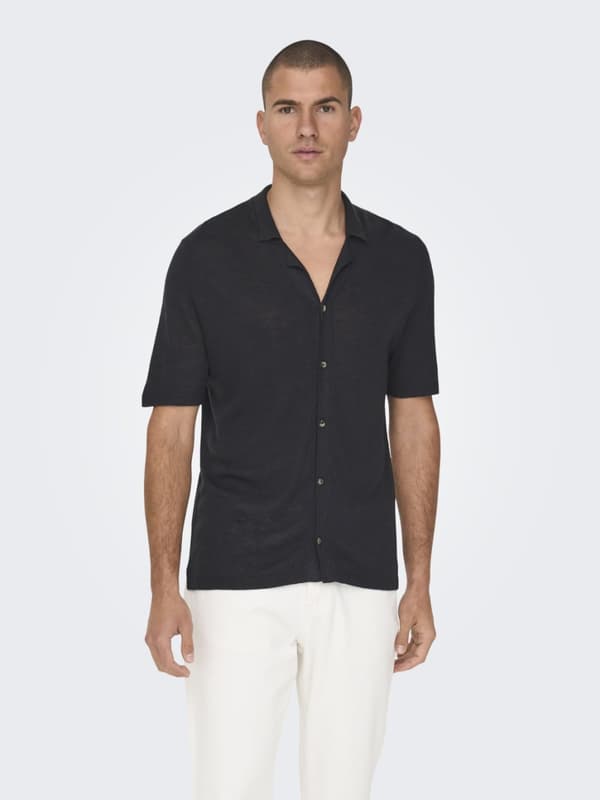 Only & Sons - onsPete SS Linen Resort Knit