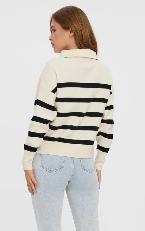 Vero Moda - vmSaba Stripe LS Highneck Blouse