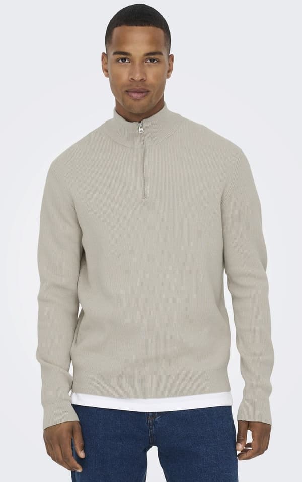 Only & Sons - onsPhil Struc Half Zip Knit