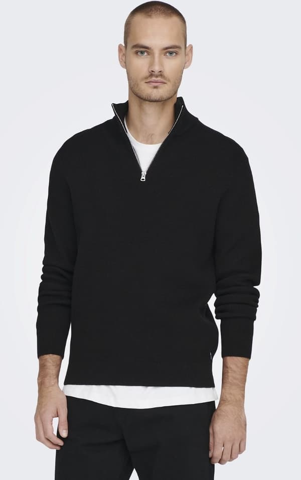 Only & Sons - onsPhil Struc Half Zip Knit