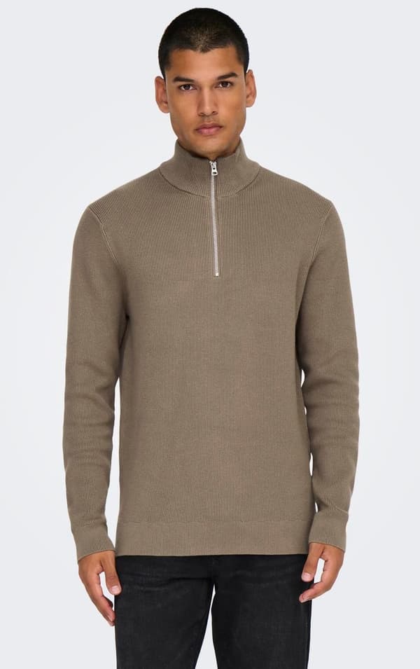 Only & Sons - onsPhil Struc Half Zip Knit