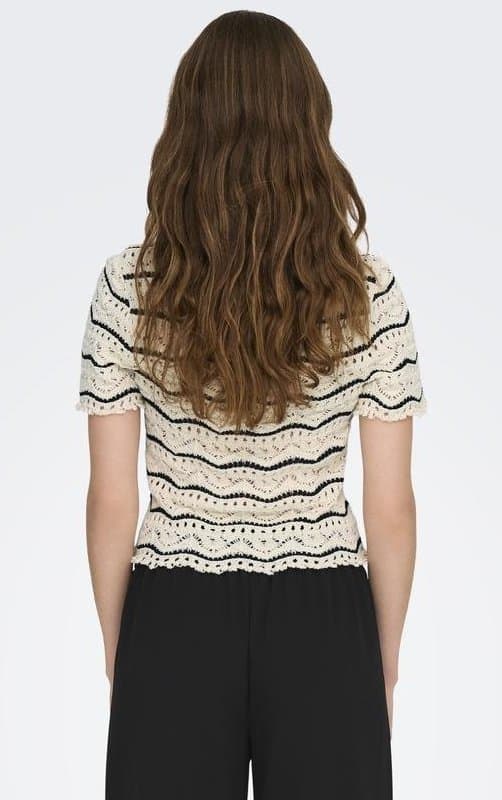Only - onlAnnasofia SS Stripe O-neck KNT