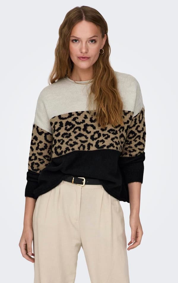 Only - onlJade Animal O-neck KNT