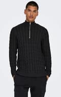 Miniatyrbild 1 av 4: Only & Sons - onsKicker Cable Half Zip Knit