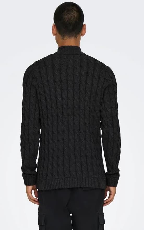 Only & Sons - onsKicker Cable Half Zip Knit