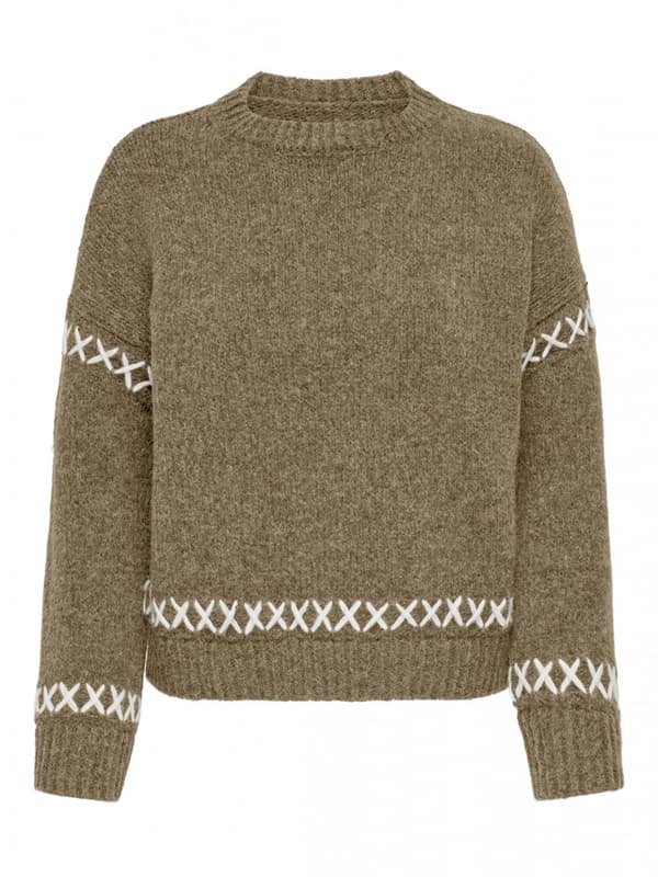 Only - onlAmanda O-neck Detail KNT