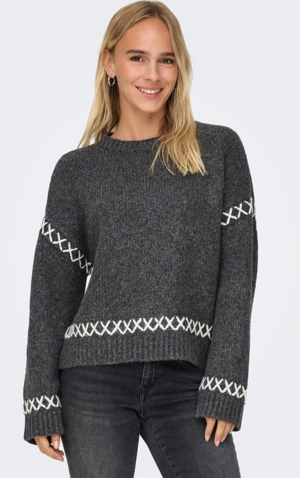 Only - onlAmanda O-neck Detail KNT