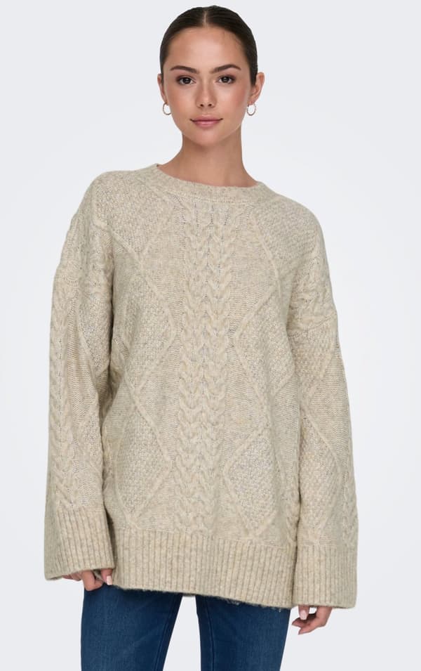 Jacqueline - jdySilja Long Cable Pullover