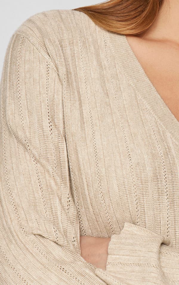 Vila - Viaviva V-neck LS Knit Top