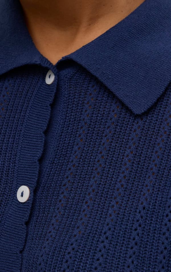 Vero Moda - vmLuxlight Pointelle 2/4 Poloneck Pull.