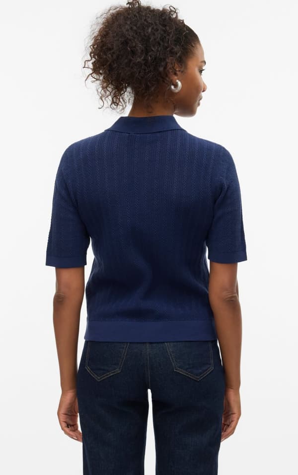 Vero Moda - vmLuxlight Pointelle 2/4 Poloneck Pull.