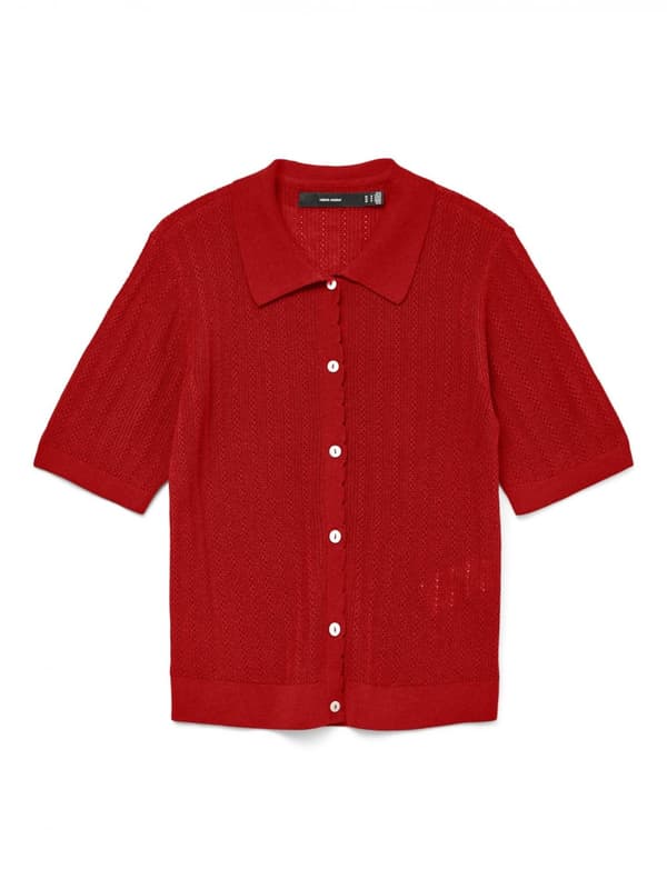 Vero Moda - vmLuxlight Pointelle 2/4 Poloneck Pull.