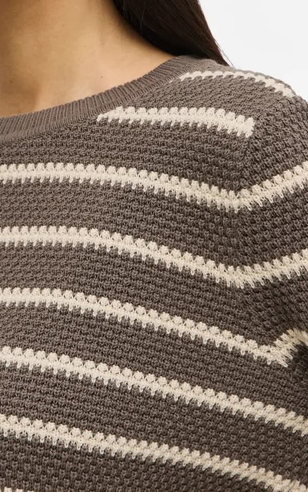 Vila - Vidalo O-neck Stripe Knit Top