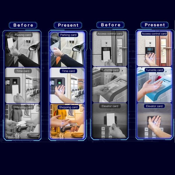 Jakcom smart ring med RFID och NFC-funktioner, storlek M – svart/vit R5