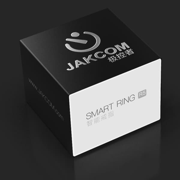 Jakcom smart ring med RFID och NFC-funktioner, storlek M – svart/vit R5
