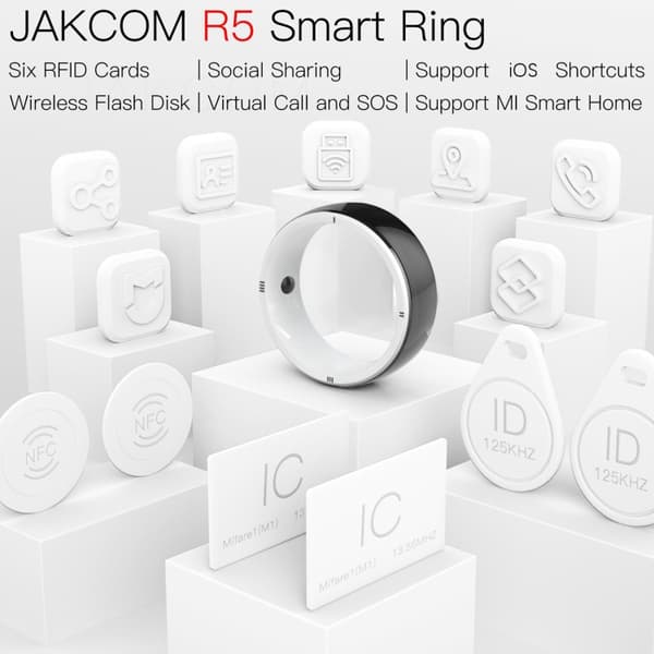 Jakcom älysormus RFID- ja NFC-toiminnoilla, koko S - svart/white R5