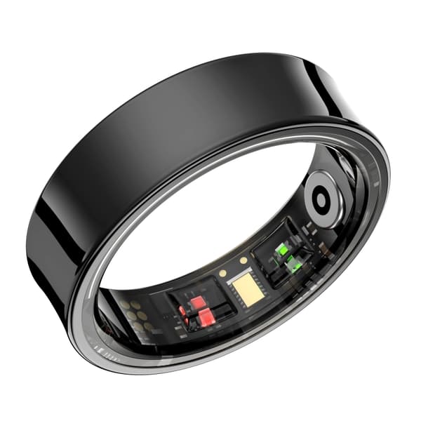 Smart Ring med pulsmåling og flere treningsmoduser Størrelse 9 - Svart R09