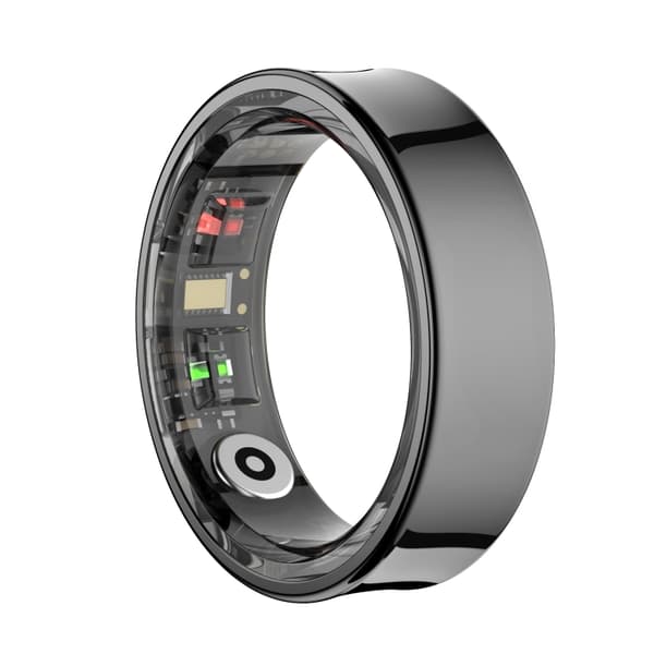 Smart Ring med pulsmåling og flere treningsmoduser Størrelse 9 - Svart R09