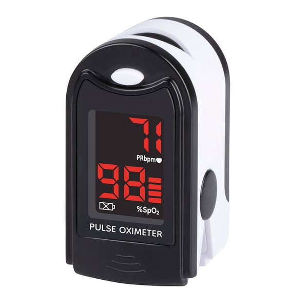 Digitalt pulsoksymeter med LED-display og praktisk fingertuppmåling