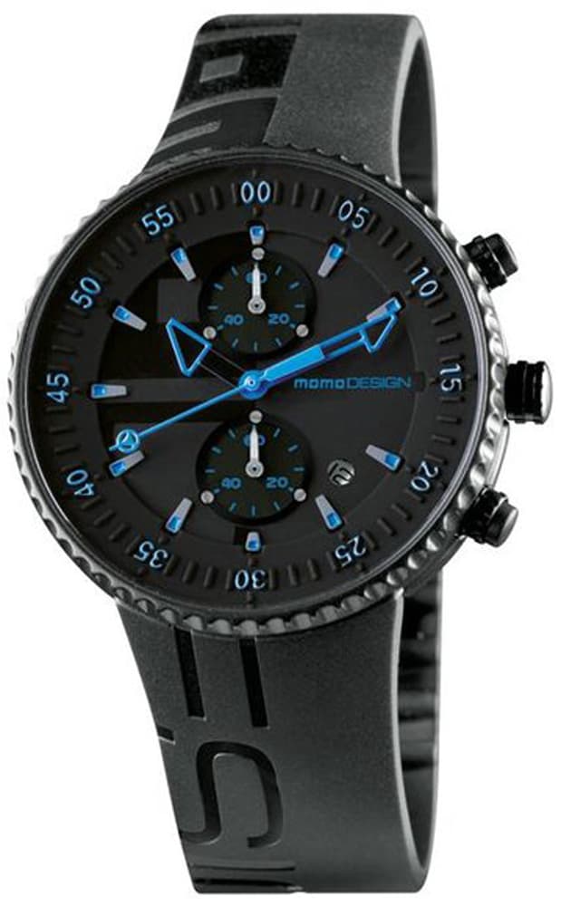 Jet black MD2198BK-51 Mens Japanese quartz watch