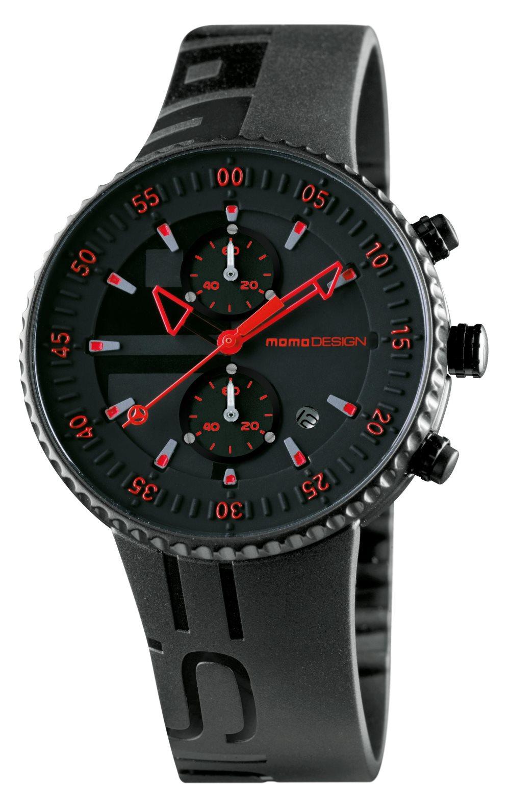 Jet black MD2198BK-21 Mens Japanese quartz watch