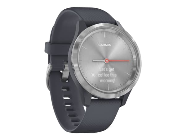 Garmin vívomove 3S - 39 mm - granitblå - smart klocka med band - silikon - granitblå - handledsstorlek: 110-175 mm - monokrom - Bluetooth, ANT+ - 24.