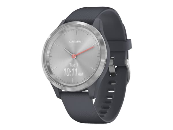 Garmin vívomove 3S - 39 mm - granitblå - smart klocka med band - silikon - granitblå - handledsstorlek: 110-175 mm - monokrom - Bluetooth, ANT+ - 24.
